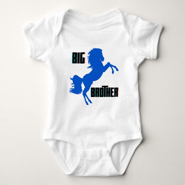 Body Para Bebê Big Brother Horse Rearing (Frente)