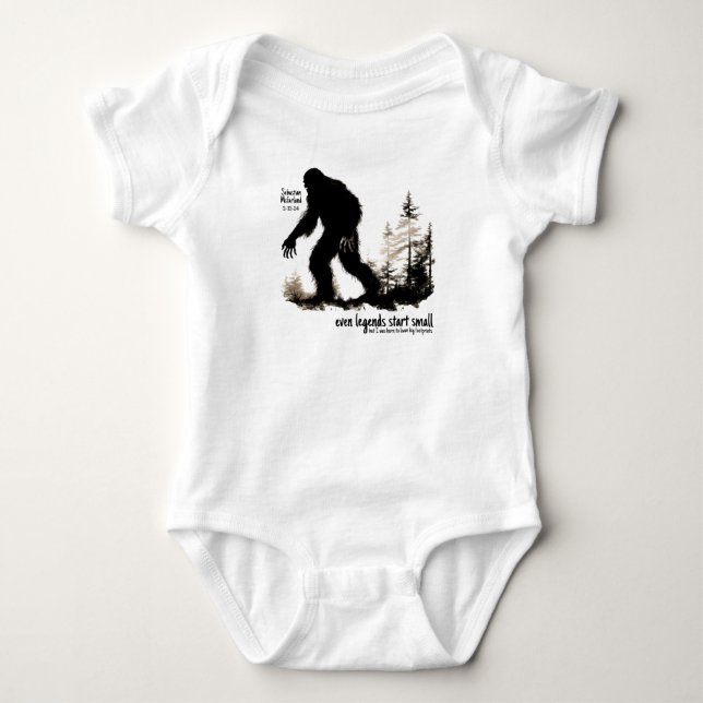 Body Para Bebê Bigfoot Sasquatch Inspirational Quote Belga (Frente)