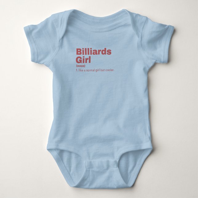 Body Para Bebê Billiards Girl - Billiards (Frente)