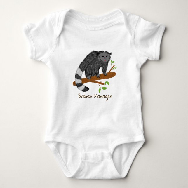 Body Para Bebê Binturong Fofo  (Frente)