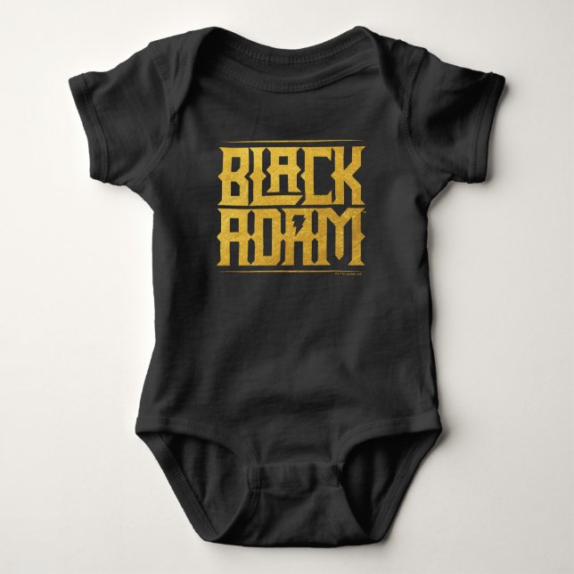 Body Para Bebê Black Adam Stacked Name Graphic (Frente)