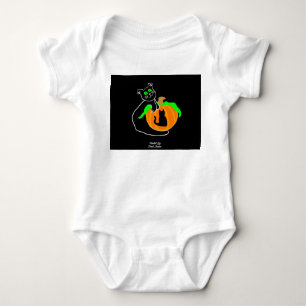 Body Para Bebê Black Cat Pumpkin Baby Jersey
