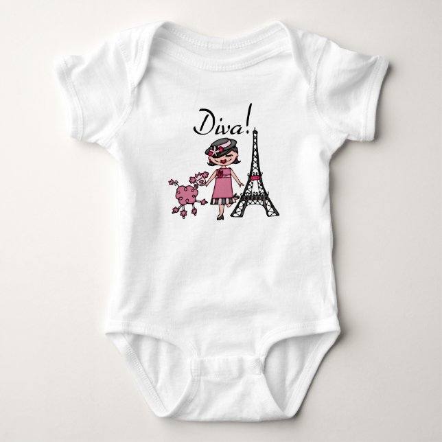 Body Para Bebê Black Hair Diva (Frente)