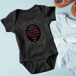 Body Para Bebê Black Pink Fofo Melhor Mãe de Todos os Tempos Dia 