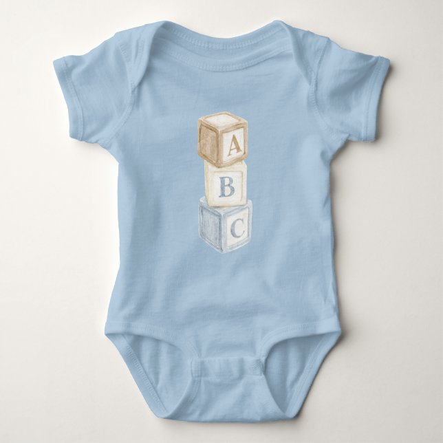 Body Para Bebê Blocos ABC   (Frente)