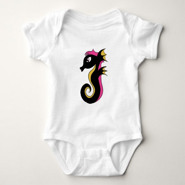 Body Para Bebê Blooming Neon Seacavalo (Frente)