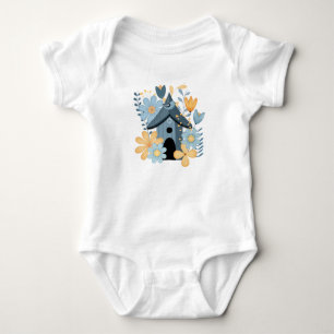 Body Para Bebê Blue Bird House