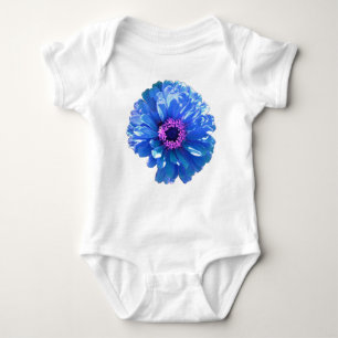Body Para Bebê Blue Daisy, foto floral azul
