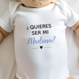 Body Para Bebê Blue Quieres Ser Mi Madrina Proposta Godman