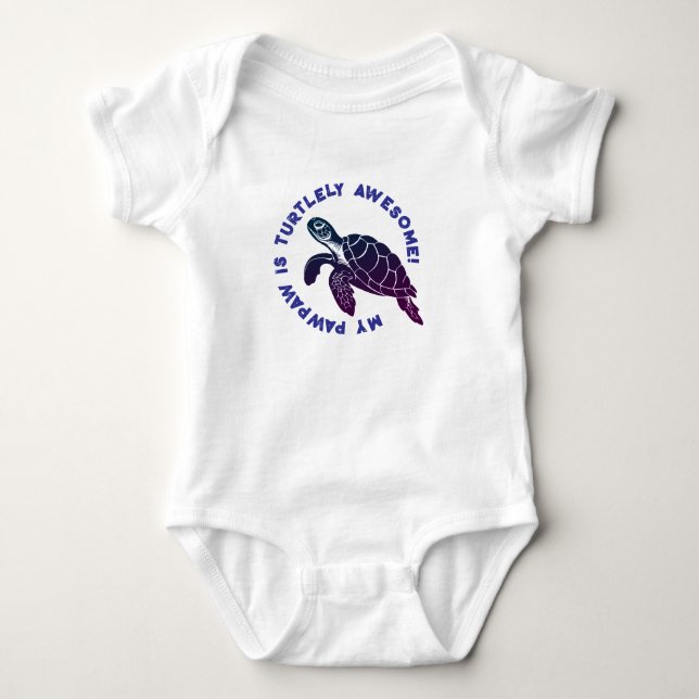 Body Para Bebê Blue Turtle PAWPAW (Frente)