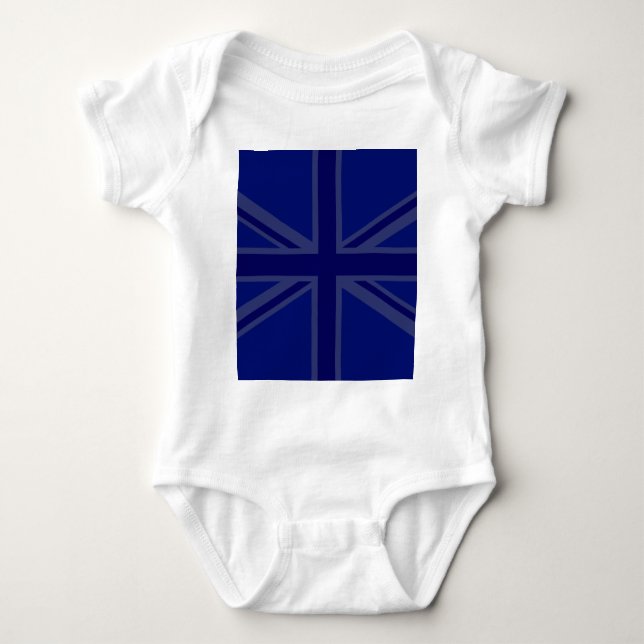 Body Para Bebê Blue Union Jack British Design (Frente)