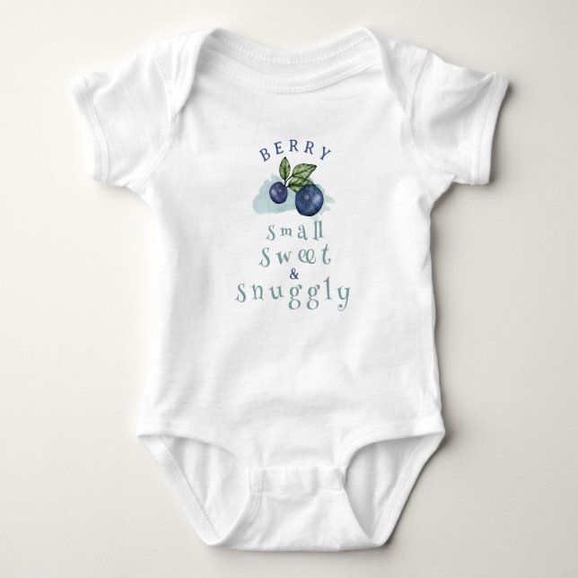 Body Para Bebê Blueberry Small, Sweet e Snuggly (Frente)