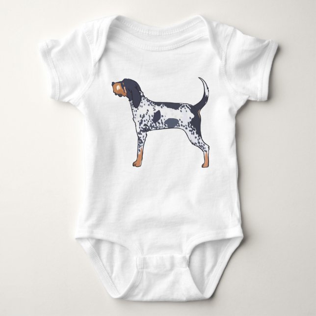 Body Para Bebê Bluetick Coonhound (Frente)