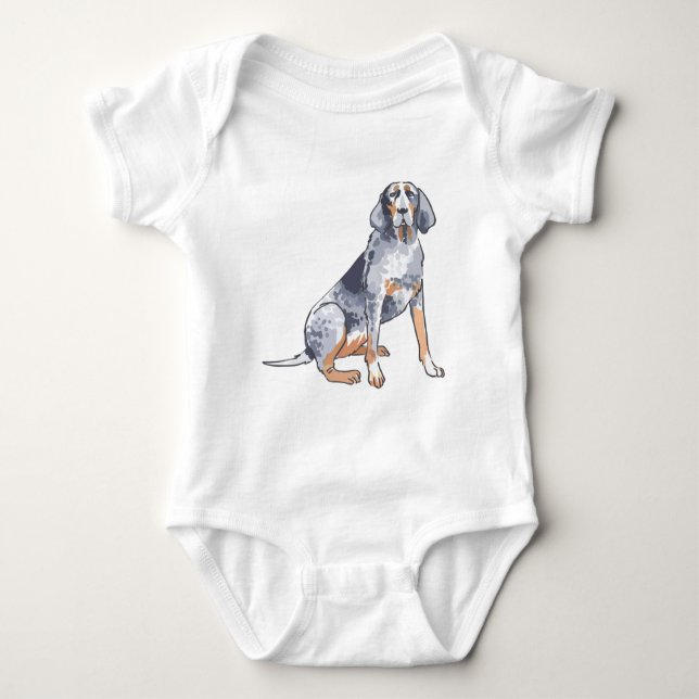 Body Para Bebê Bluetick Coonhound (Frente)