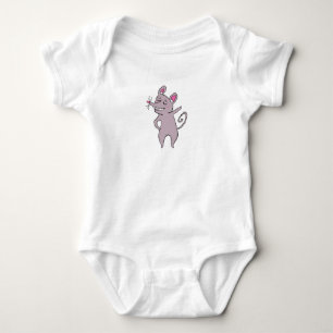 Body Para Bebê Blusa Bebê de Camundongo Simples e Atrevido