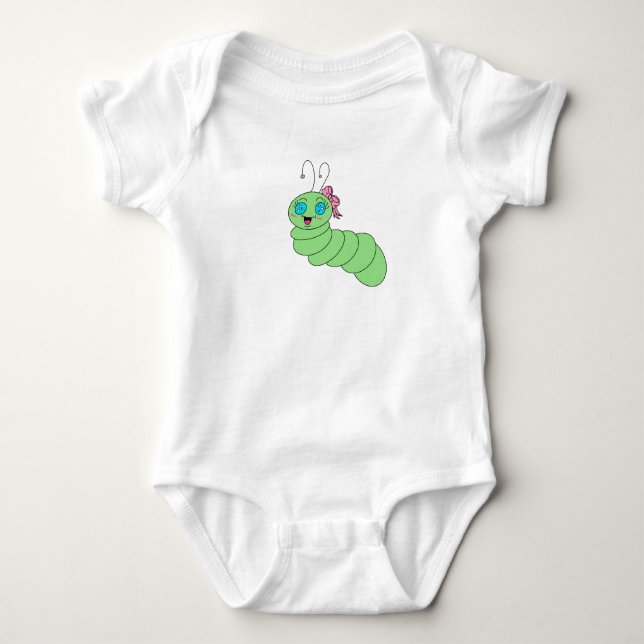 Body Para Bebê Blusa Bebê Minhoca Fofa (Frente)