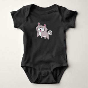 Body Para Bebê Blusa de Bebê Cachorrinho Husky