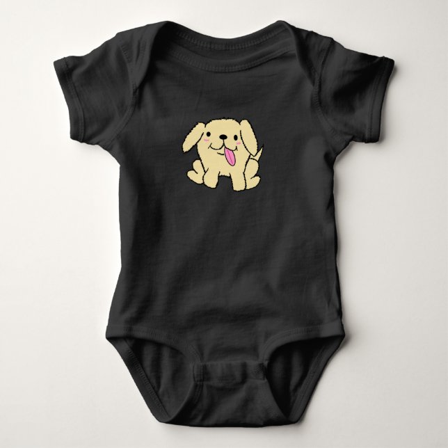 Body Para Bebê Blusa de Bebê Cachorrinho Simples (Frente)