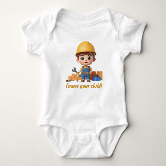 Body Para Bebê Bob The Builder Boys Action (Frente)
