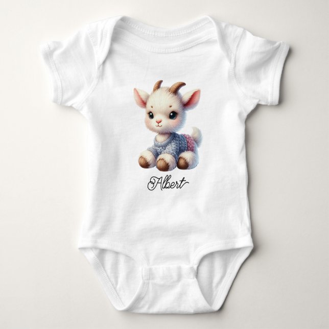 Body Para Bebê Bode Cabrito Fofo (Frente)
