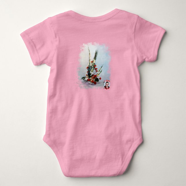 Body Para Bebê Bodegón de Flores (Verso)