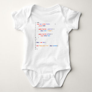 Body Para Bebê Body baby hello world php branco