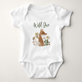 Body Para Bebê Body Bodysuit de Bebê Boho Woodland Fox Wild One  