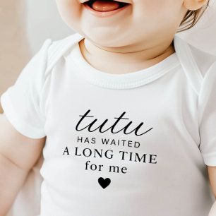 Body Para Bebê Body Bodysuit de Bebê Presente Tutu Tem Esperado