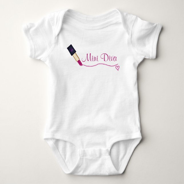 Body Para Bebê Body Bodysuit Mini Diva (Frente)