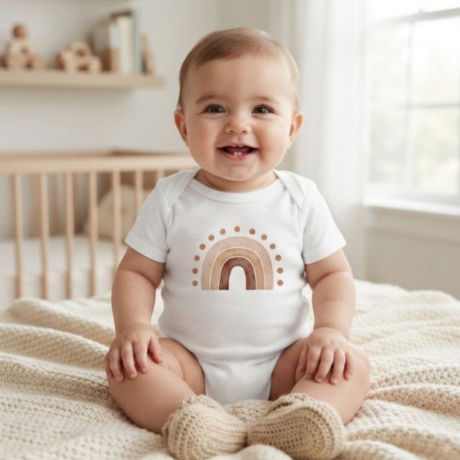 Body Para Bebê Body de Bebê Arco-íris Boho (Criador carregado)