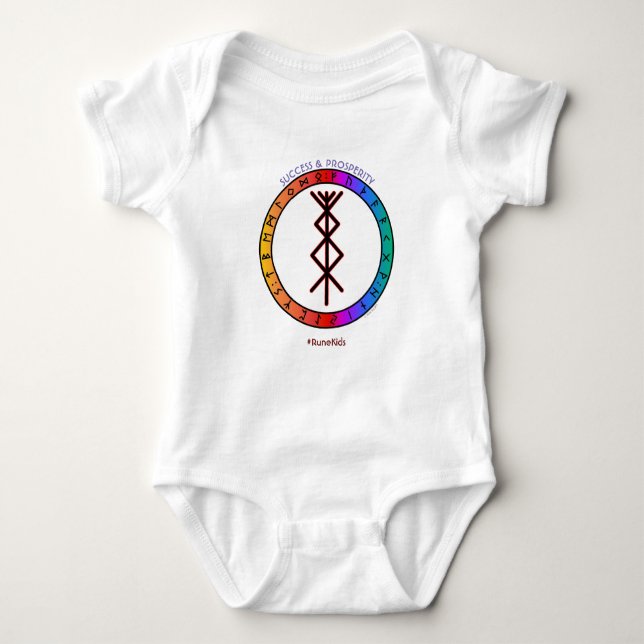 Body Para Bebê Body de Bebê Bindrune Sucesso e Prosperidade (Frente)