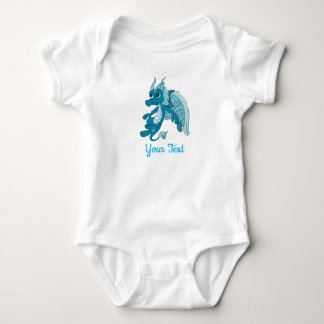 Body Para Bebê Body de Bebê Blue Dragon Cartoon