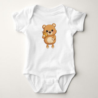 Body Para Bebê Body de Bebê Bramble o Urso — Ani de Madeira Fofo