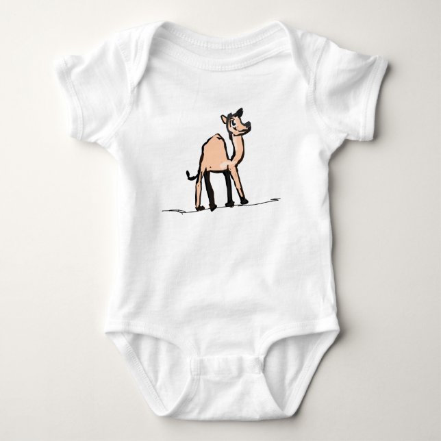 Body Para Bebê Body de Bebê Camelo de Desenho Animado Fofo (Frente)