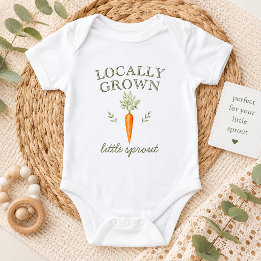 Body Para Bebê Body de Bebê Cenoura Pequeno Broto Cultivado Local