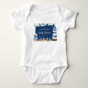 Body Para Bebê Body de Bebê Chuveirinho de Bebê Tema Náutico