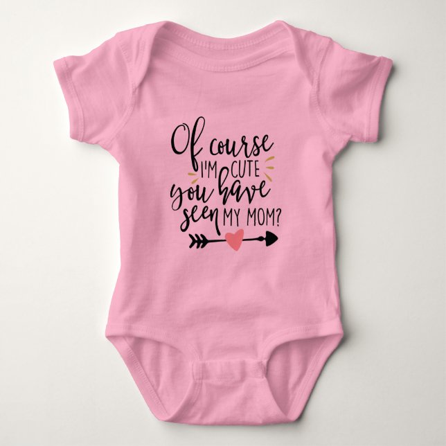 Body Para Bebê Body De Bebê 'Claro que Sou Fofa' (Frente)