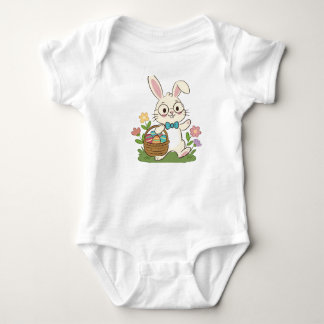 Body Para Bebê Body de Bebê Coelhinho da Páscoa Fofo Roupa de Coe