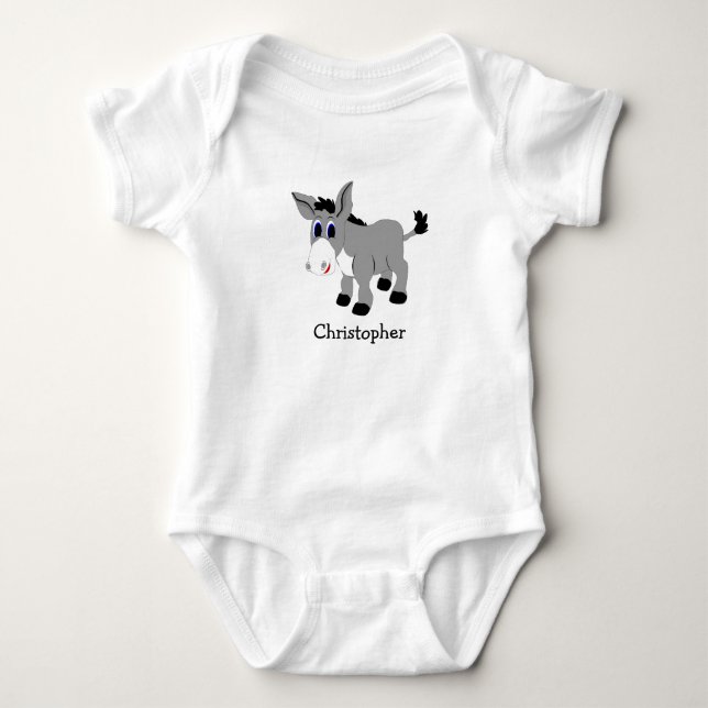 Body Para Bebê Body de Bebê com Desenho de Burro (Frente)