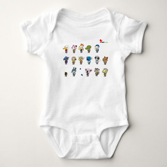 Body Para Bebê Body de Bebê com Design de Personagem Fofo – Adorá (Frente)