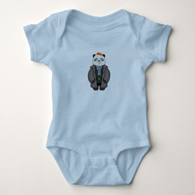 Body Para Bebê Body de Bebê com Design Fofo de Panda (Frente)