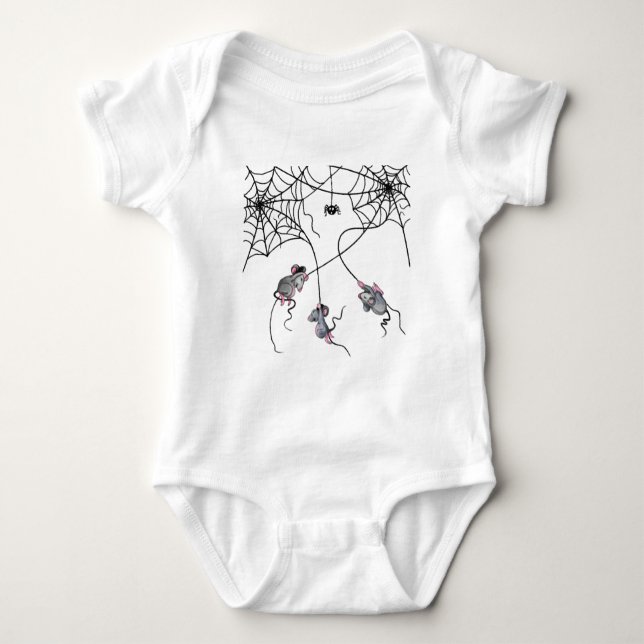 Body Para Bebê Body de Bebê com Ratos Felizes (Frente)