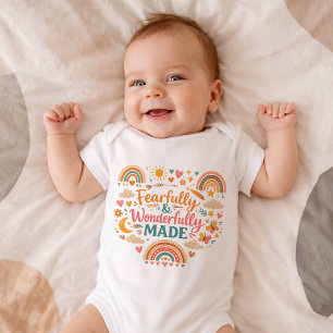 Body Para Bebê Body de Bebê 'Cristianismo: Maravilhosamente Feito