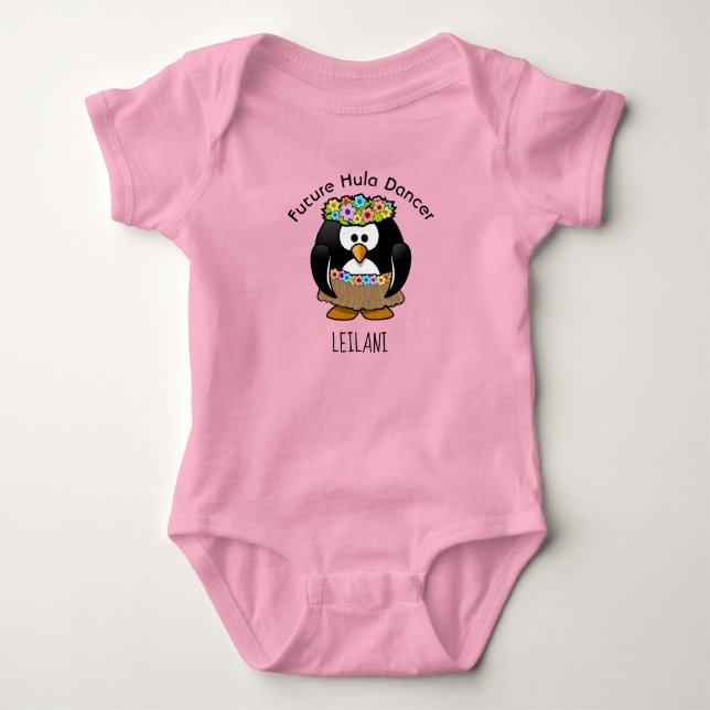 Body Para Bebê Body de Bebê Dançarina de Hula Futuro (Frente)
