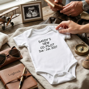 Body Para Bebê Body de Bebê de Anúncio de Gravidez de Piloto Pers