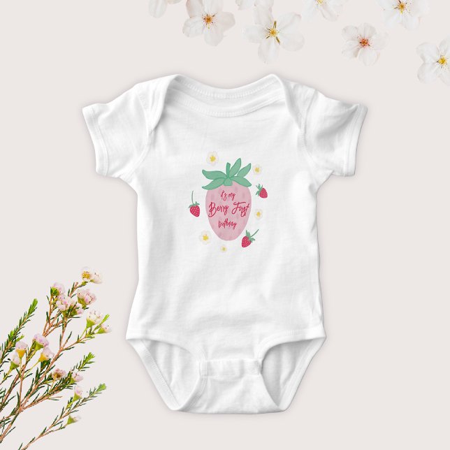 Body Para Bebê Body de Bebê de Primeiro Aniversário Berry (Criador carregado)