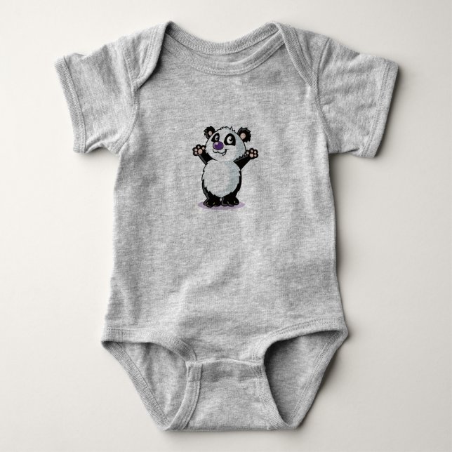 Body Para Bebê Body de Bebê Design Fofo de Panda (Frente)
