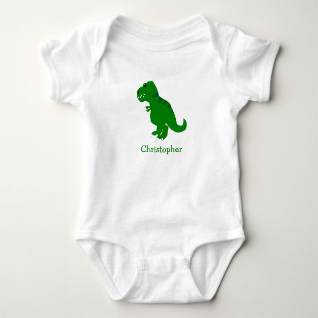 Body Para Bebê Body de Bebê Design T-Rex Dinossauro (Frente)