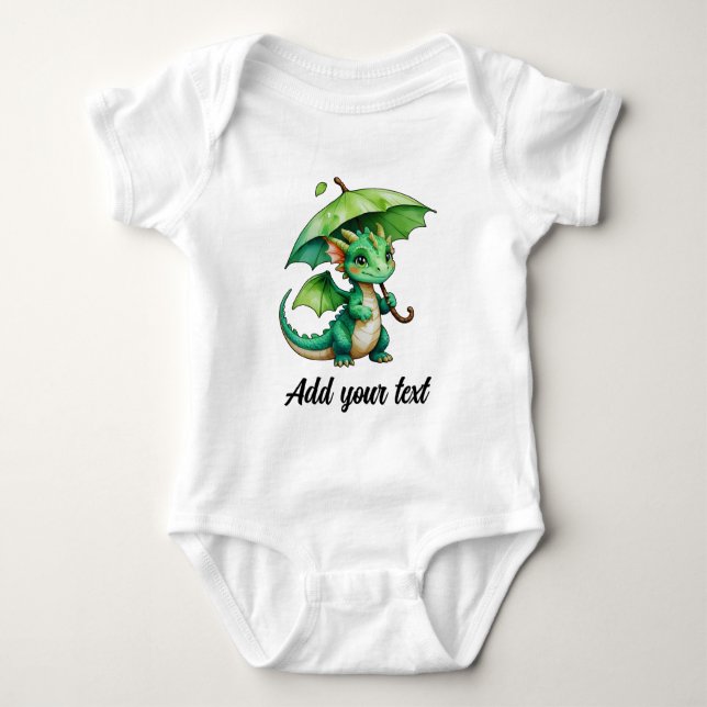 Body Para Bebê Body de Bebê Dragão Sorridente (Frente)