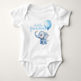 Body Para Bebê Body de Bebê Elefante Azul Amendoim Pequeno – S Fo